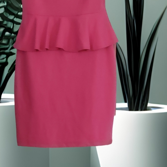 Size Medium Soprano Pink Peplum Dress - Picture 2 of 7